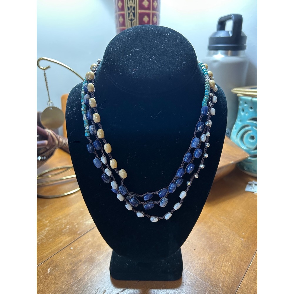 Handmade Boho Multi Strand Beaded Wrap Necklace or Bracelet